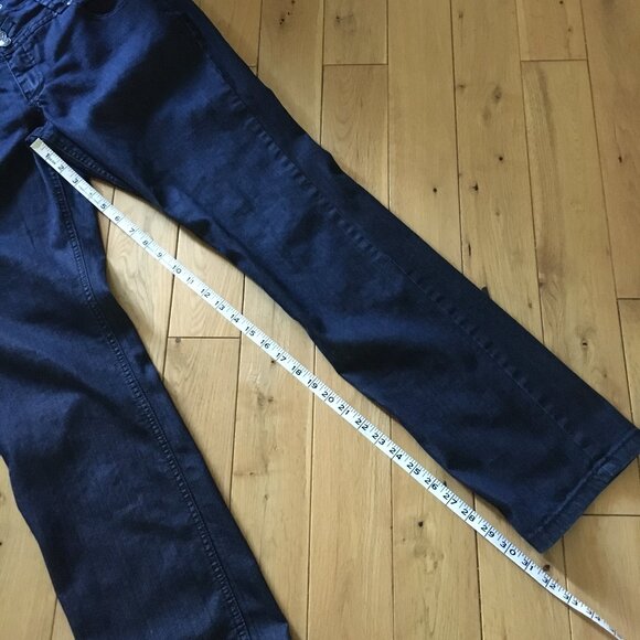 Y2K Liquid X Dark Dark Triple Button Denim Jeans - Picture 15 of 16